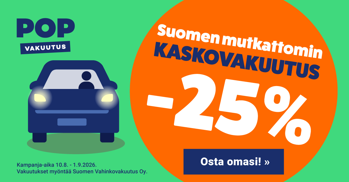POP Vakuutus — Kaskovakuutukset −25 %
